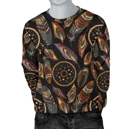 Dream catcher embroidered style Men Long Sleeve Sweatshirt