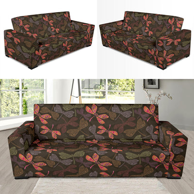 Dragonfly Pattern Print Design 02 Sofa Slipcover