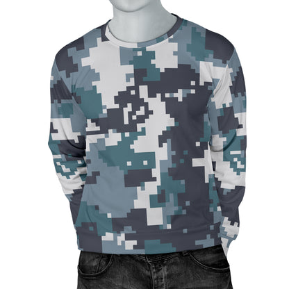 ACU Digital Urban Camouflage Men Long Sleeve Sweatshirt