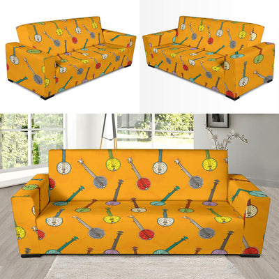 Banjo Pattern Print Design 02 Sofa Slipcover