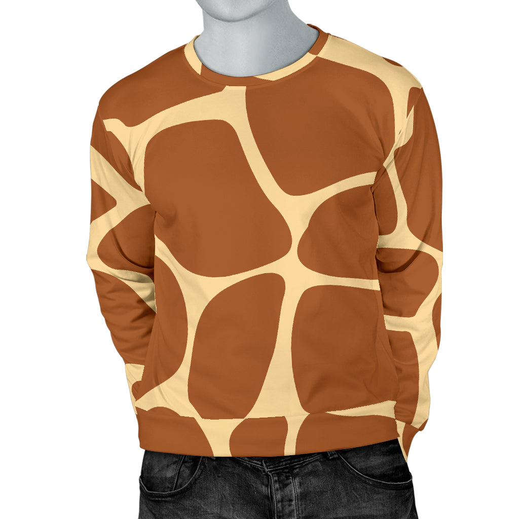 Giraffe Texture Print Men Long Sleeve Sweatshirt