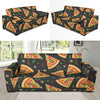 Pizza Pattern Print Design A02 Sofa Slipcover