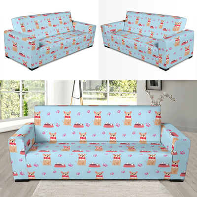 Chihuahua Pattern Print Design 05 Sofa Slipcover