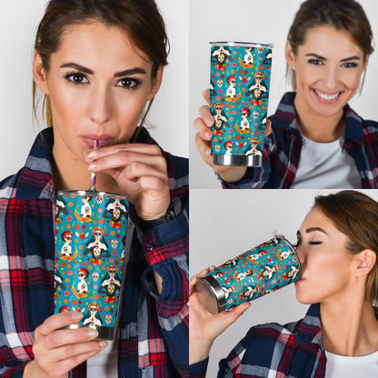 Day of the Dead Old School Girl Design Tumbler