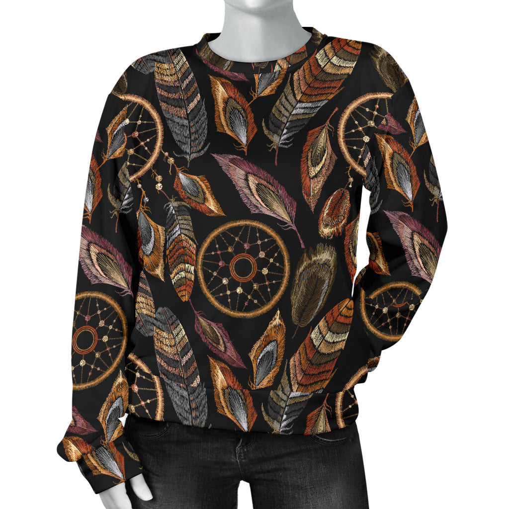 Dream catcher embroidered style Women Long Sleeve Sweatshirt