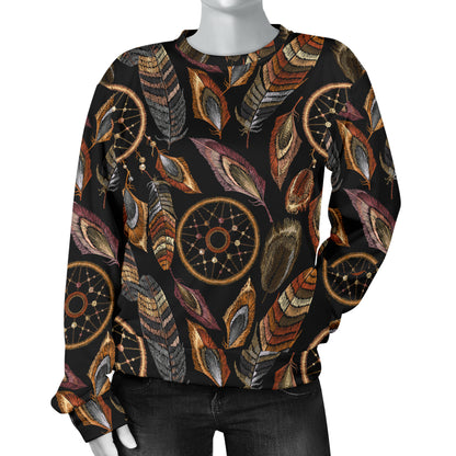 Dream catcher embroidered style Women Long Sleeve Sweatshirt