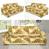 Pizza Pattern Print Design A01 Sofa Slipcover