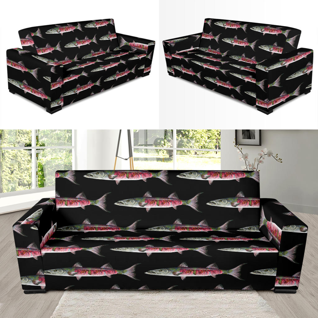 Barracuda Pattern Print Design 02 Sofa Slipcover