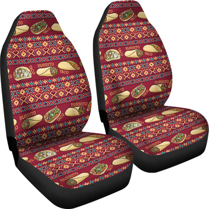 Burrito Taco Print Design LKS302 Car Seat Covers