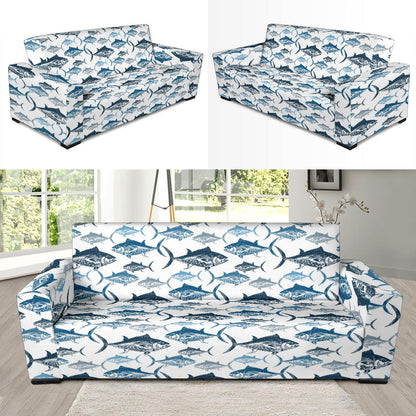 Tuna Fish Print Design LKS303 Sofa Slipcover