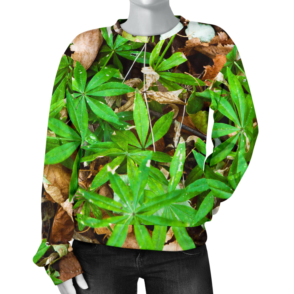 Camouflage Realistic Tree Fresh Print Women Long Sleeve Sweatshirt