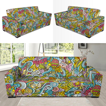 Hippie Print Design LKS301 Sofa Slipcover