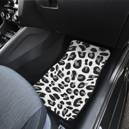 Snow Leopard Skin Print  Car Floor Mats Front Back