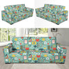 Medical Pattern Print Design 02 Sofa Slipcover