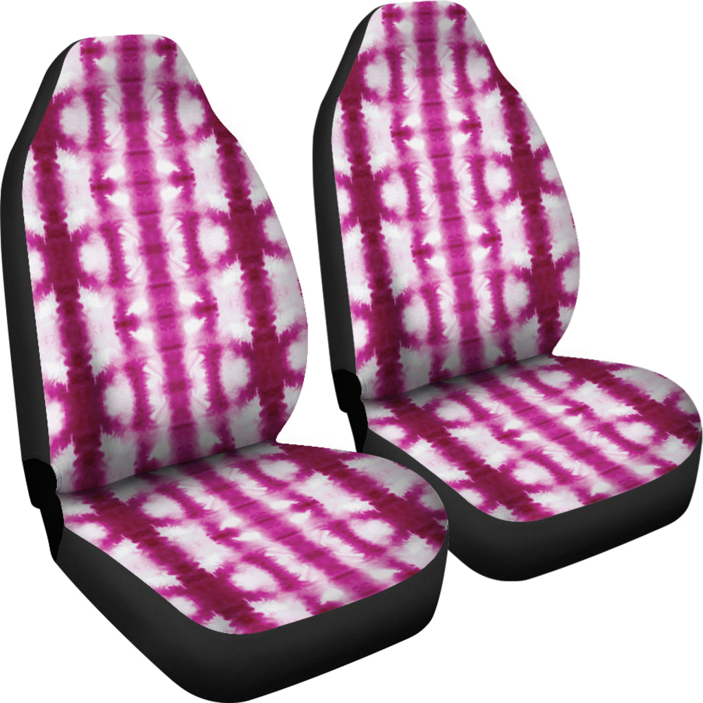 Tie Dye Dark Pink Print Design LKS303 Car Seat Covers