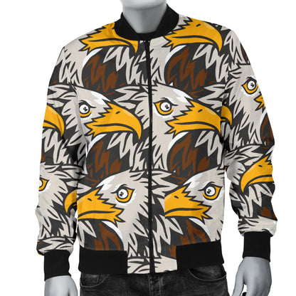 Eagles Head Pattern Men Bomber Jacket
