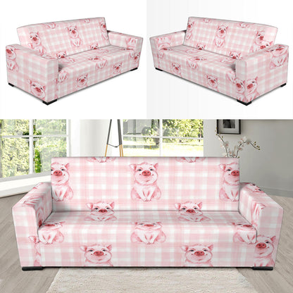 Pig Baby Pattern Print Design 01 Sofa Slipcover