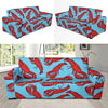 Lobster Red Pattern Print Design 03 Sofa Slipcover