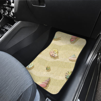 Beach with Seashell Theme Car Floor Mats Front Back