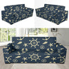 Nautical Pattern Print Design A01 Sofa Slipcover