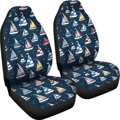 Sailboat Print Design LKS306 Car Seat Covers