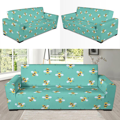 Bee Pattern Print Design 01 Sofa Slipcover