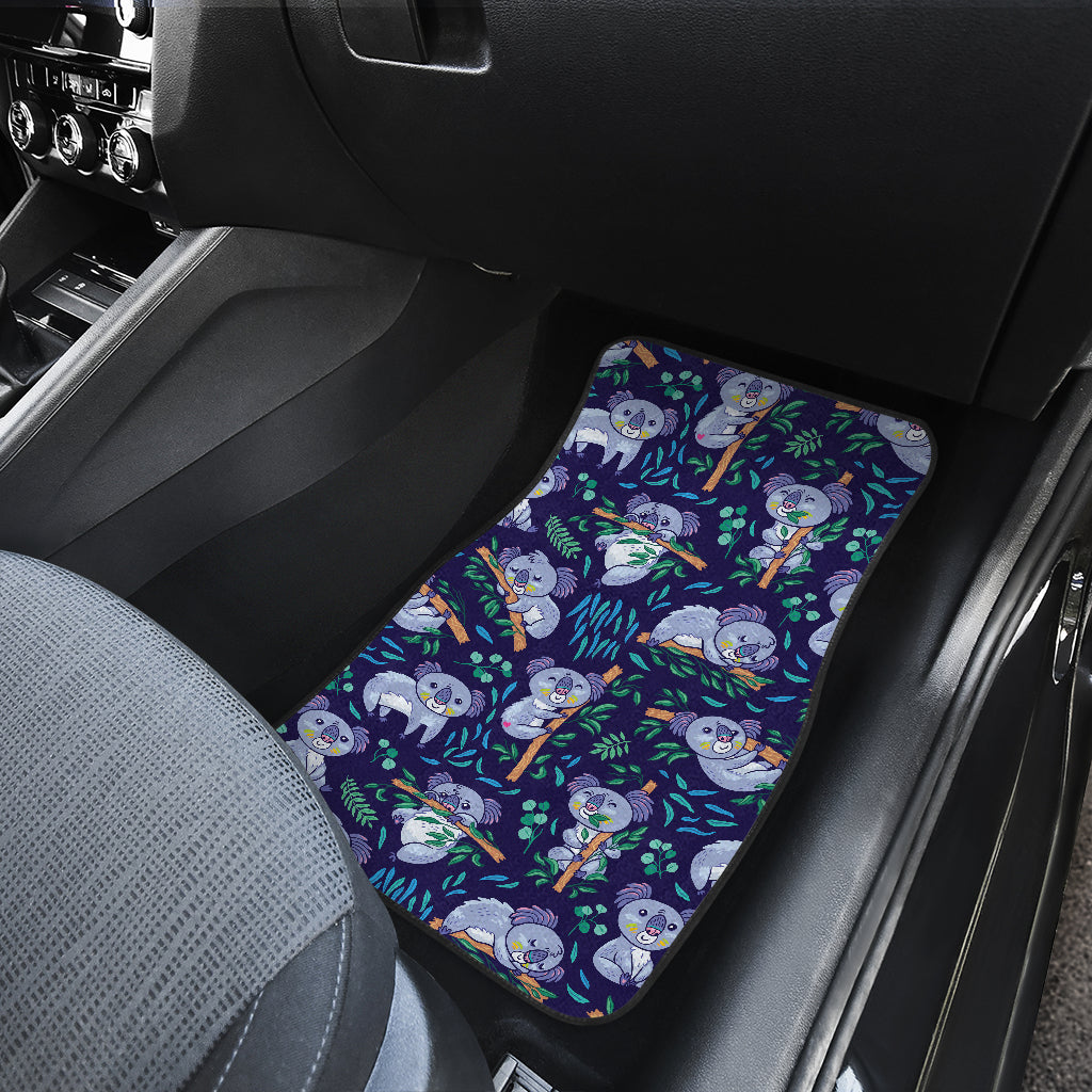 Koala Themed Design Print Car Floor Mats Front Back
