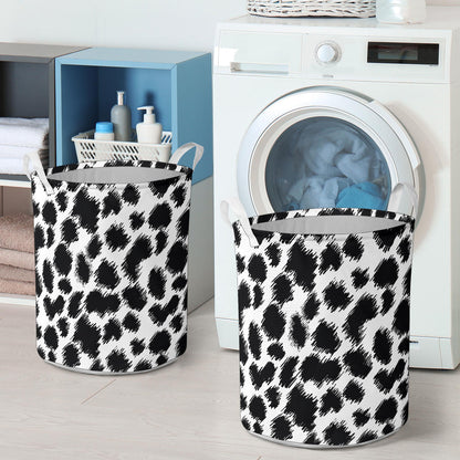 Cheetah Black Print Pattern Laundry Basket