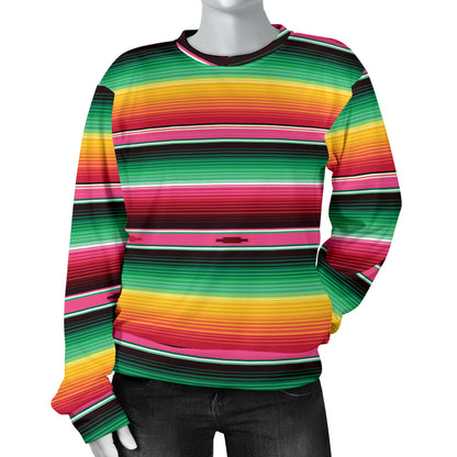 Mexican Blanket Classic Print Pattern Women Long Sleeve Sweatshirt