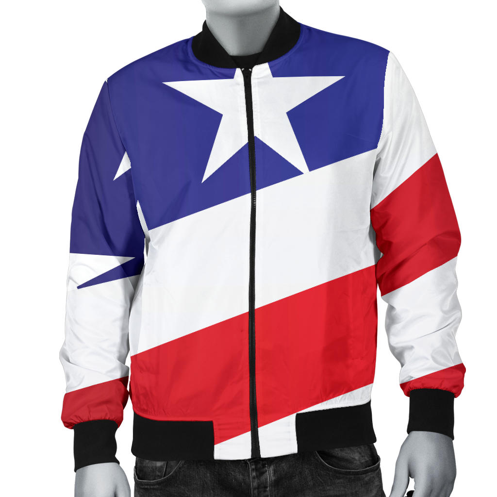 American flag Print Men Bomber Jacket
