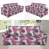 Great White Shark Pattern Print Design 01 Sofa Slipcover