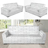 Brick White Pattern Print Design 03 Sofa Slipcover