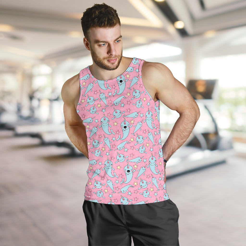 Narwhal Cartoon Cute Print Men Tank Top
