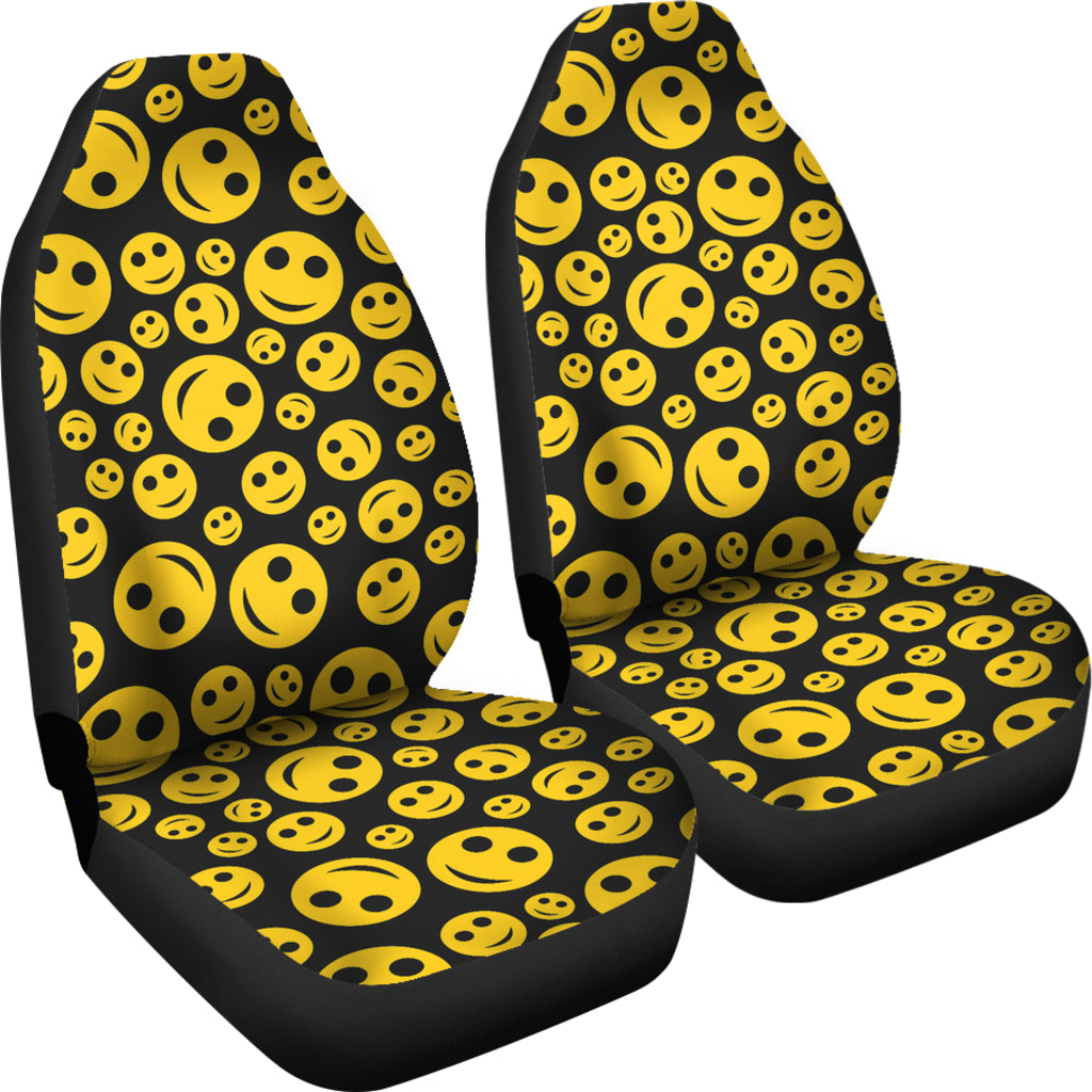 Smiley Face Emoji Print Design LKS304 Car Seat Covers