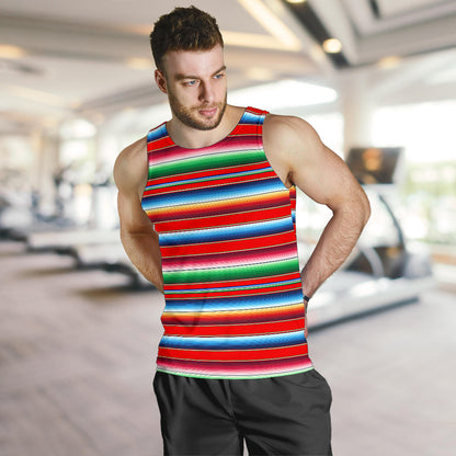 Serape Print Men Tank Top