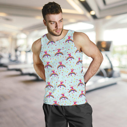 Fairy with Rainbow Print Pattern Men Tank Top
