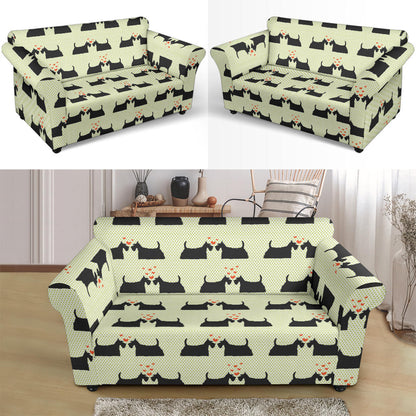 Scottish Terriers Print Design LKS304 Loveseat Couch Slipcover