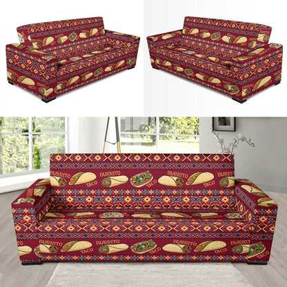 Burrito Taco Print Design LKS302 Sofa Slipcover