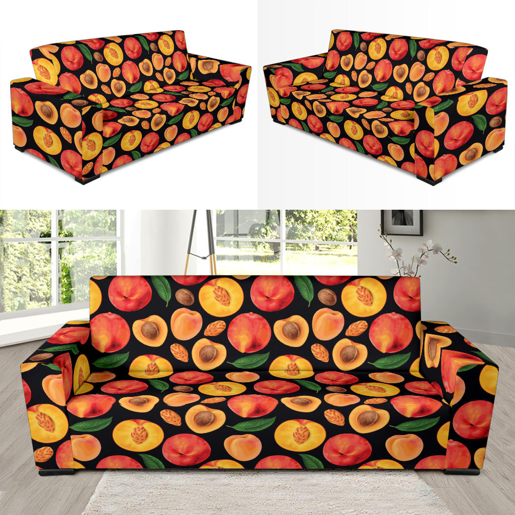 Peach Pattern Print Design A02 Sofa Slipcover