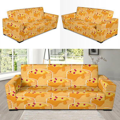 Pancake Pattern Print Design A04 Sofa Slipcover