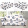 Hedgehog Baby Pattern Print Design 03 Sofa Slipcover