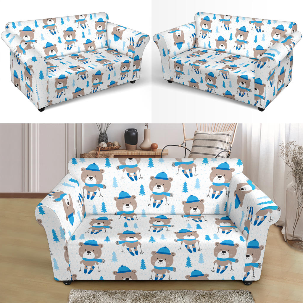 Ski Print Design LKS306 Loveseat Couch Slipcover