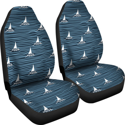 Sailboat Print Design LKS303 Car Seat Covers