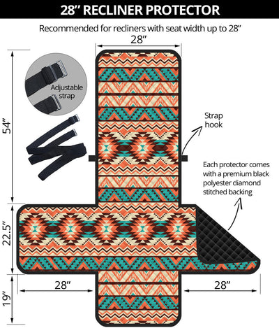 Navajo Western Style Print Pattern Recliner Cover Protector