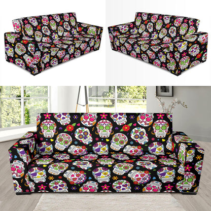 Sugar Skull Print Design LKS302 Sofa Slipcover