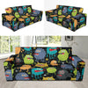 Monster Pattern Print Design 01 Sofa Slipcover