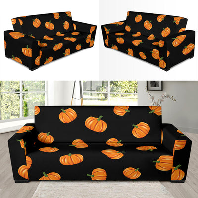 Pumpkin Pattern Print Design A05 Sofa Slipcover