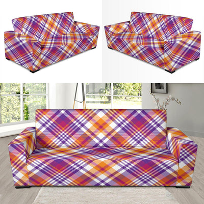 Madras Pattern Print Design 02 Sofa Slipcover