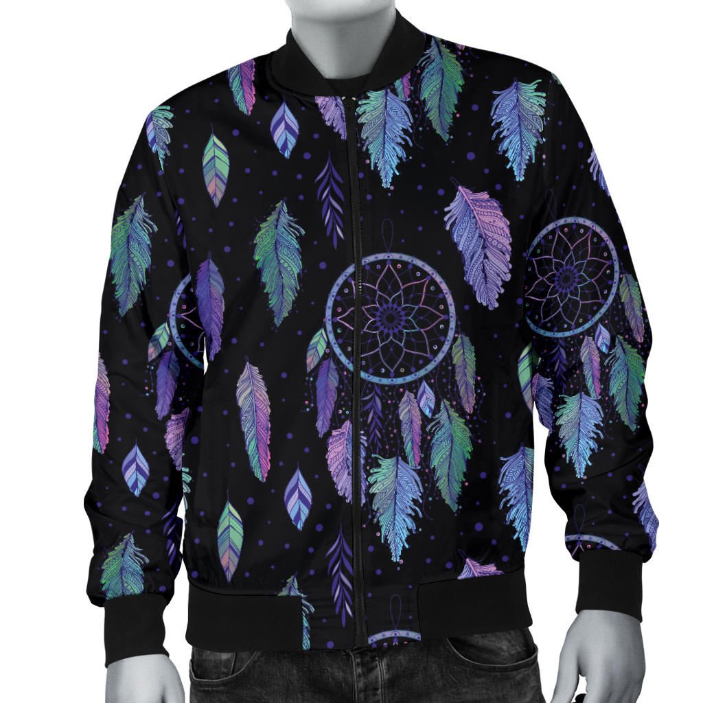 Dream Catcher Tribal Design Men Bomber Jacket