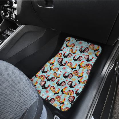 Rooster Themed Design Car Floor Mats Front Back